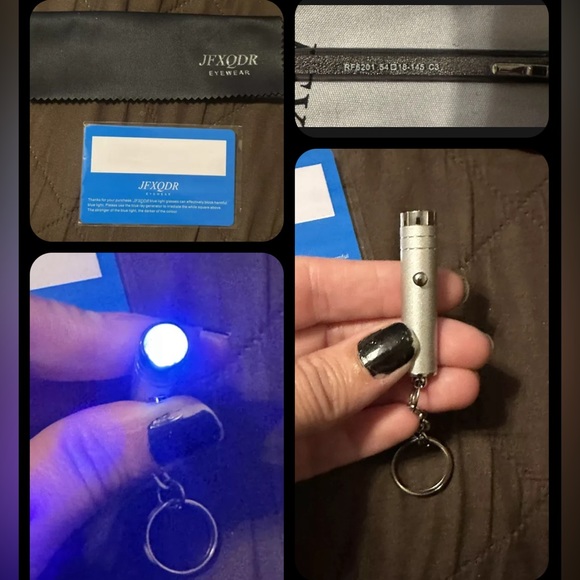 Jfxqdr Blue Light Blocking Glasses For Men Women (clear Gray) complete kit. - Picture 4 of 5